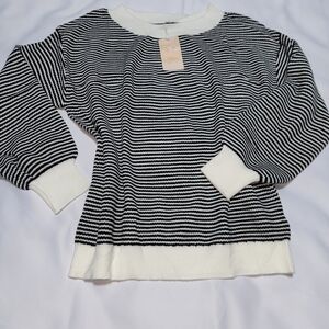 Black and White Striped Sweater